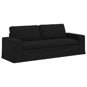 Schwarzes vidaXL Sofa (222 cm) aus Stoff. Modernes Design für Wohnzimmer und Schlafzimmer.