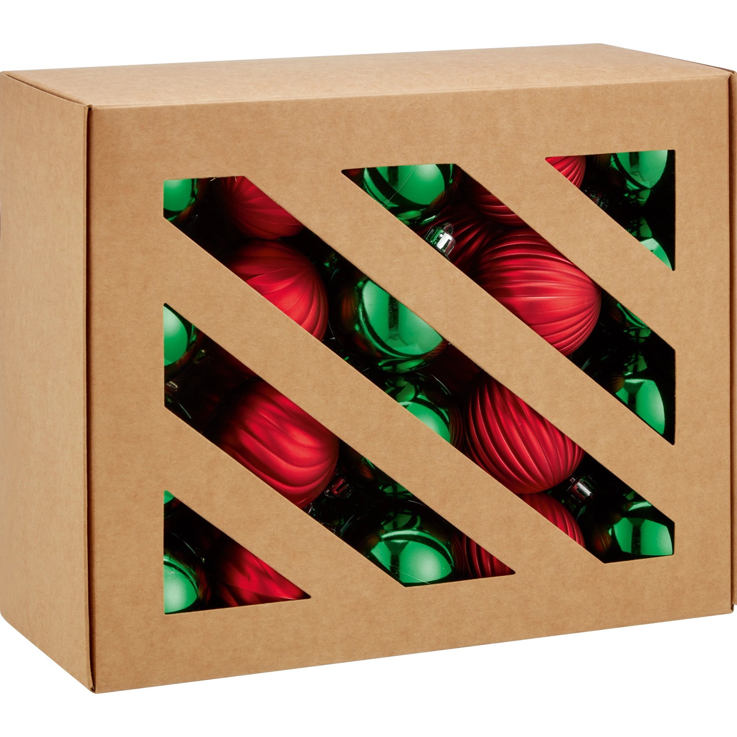 Christbaumkugeln Kunststoff 6 cm Rot Grün 40-teilig kaufen bei OBI