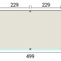 Grundriss der weka Gartenlaube Lumley (Terrassenüberdachung) mit Maßen: 499 cm Breite, 307/279 cm Tiefe.