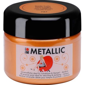 Marabu Metallic Farbe, Metallic-Kupfer, 225ml. Acrylfarbe für Wand-Akzente.