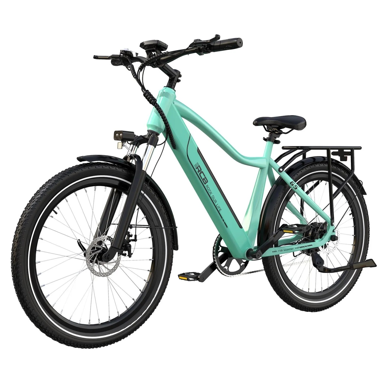 RCB G5 E-bike 27,5 Zoll Herrenfahrrad 13Ah Akku Reichweite 60-80KM 250W 7-Gang APP NFC