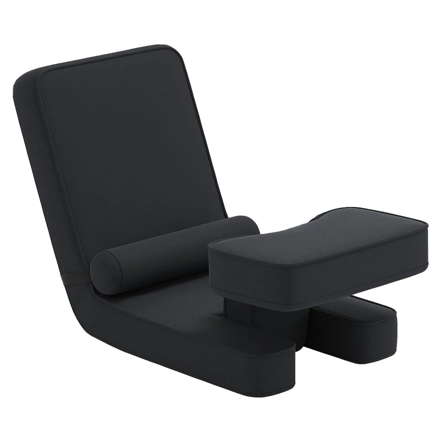 Costway Bodenstuhl Klappbar mit Verstellbarer Rückenlehne & Kopfstütze