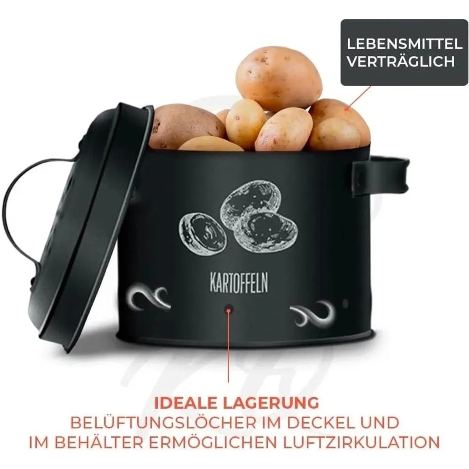 KitchenQuality Kartoffelaufbewahrungsbox 3er-Set aus Metall inkl. Schäler & Beutel kaufen bei OBI