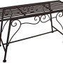 Blumenbank Lorin im Antik-Look, schwarz-braun, 27x45x83 cm. Dekorative Gartenbank aus Metall.
