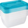 Keeeper Frischhaltedosen Fredo Fresh, 5er Set, transparent/blau, 0,5 l. Küchenhelfer zur Aufbewahrung.