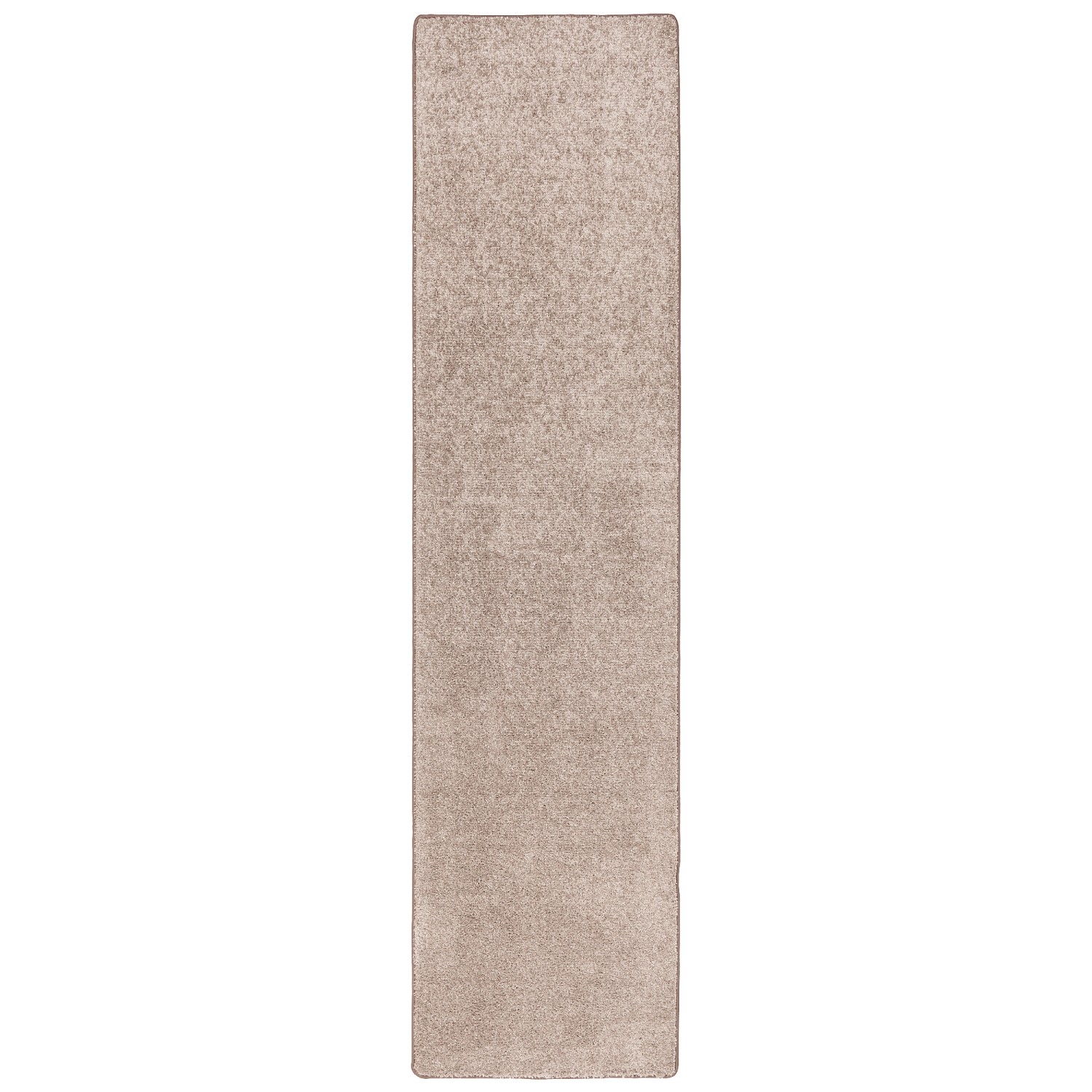 Snapstyle Hochflor Teppichläufer Mona in Taupe, 100x300cm. Weicher Velours für Wohnbereiche.