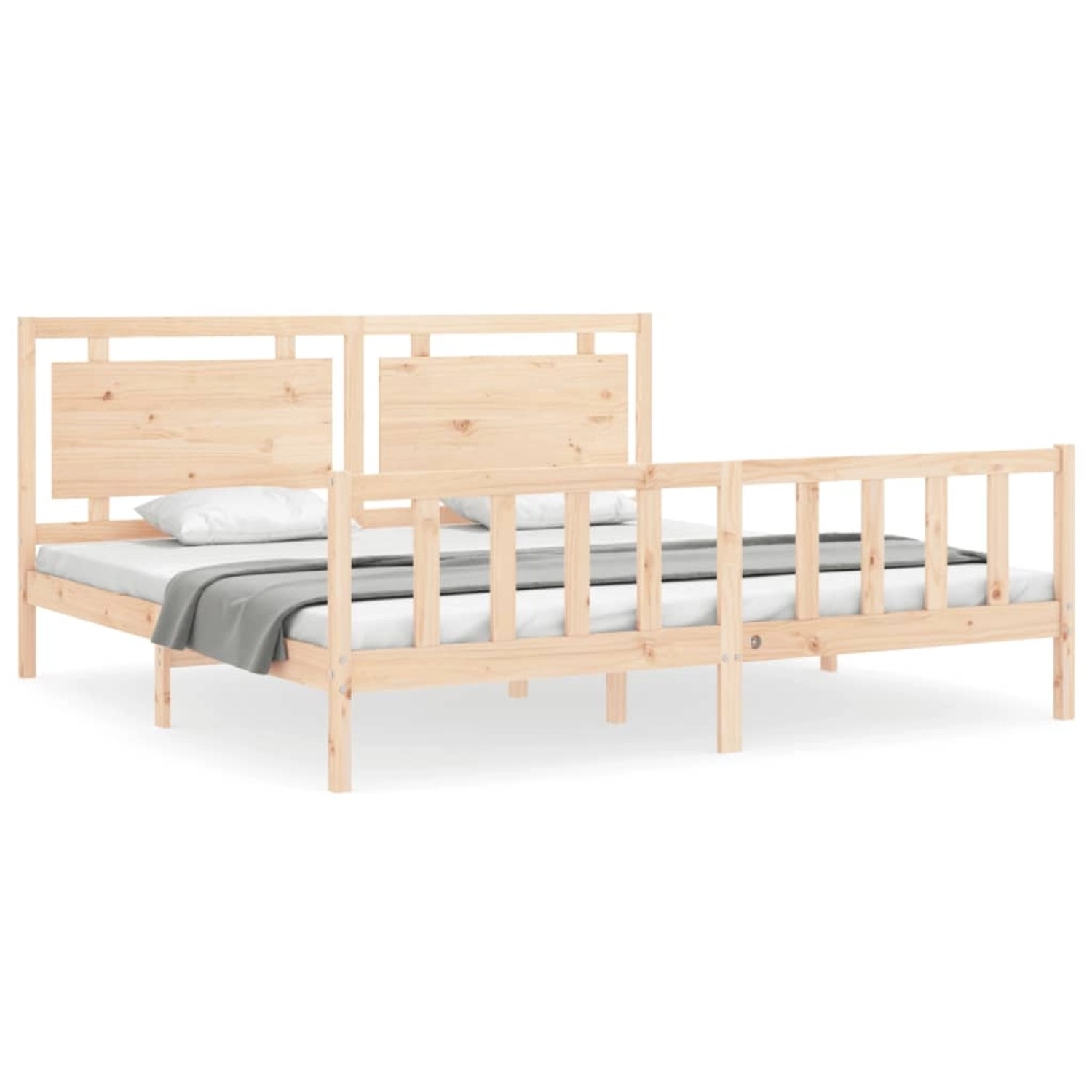 vidaXL Massivholzbett ohne Matratze 200x200 cm Kiefer 3192186 günstig online kaufen