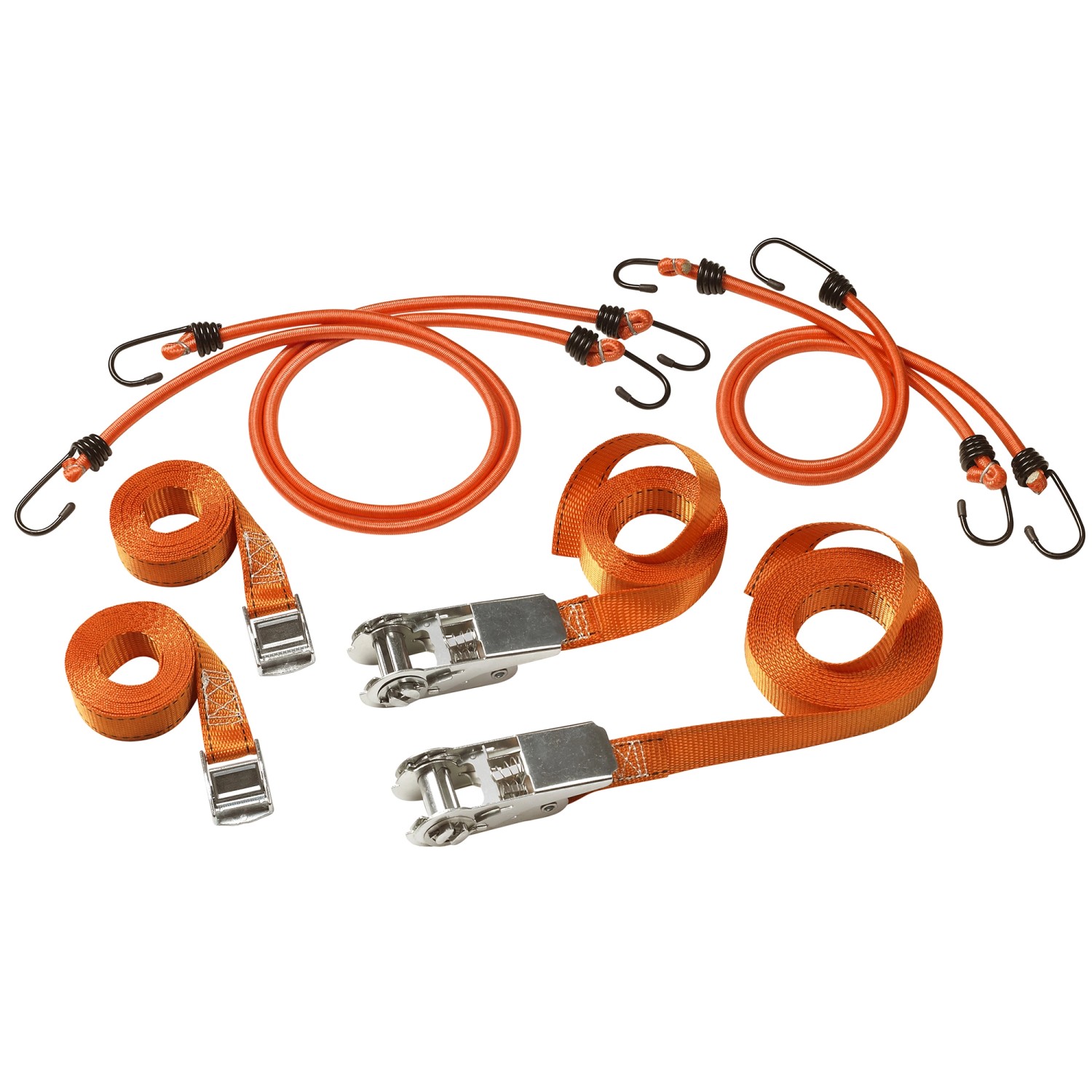 Master Lock Spannseile und Spanngurte Set FastLink 3249EURDAT Orange 8er Set
