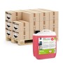 Microactiv Universal Entkalker 2x5l Kanister vor Kartons auf Palette. Reinigungsmittel für Kaffeemaschinen.