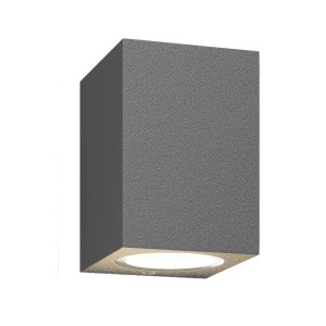 Moderne, schwarze Lucande Xava Außenwandleuchte aus Aluminium, 1-flammig.