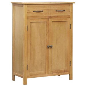 vidaXL Schuhschrank 76x37x105 cm Eiche Massivholz 247460