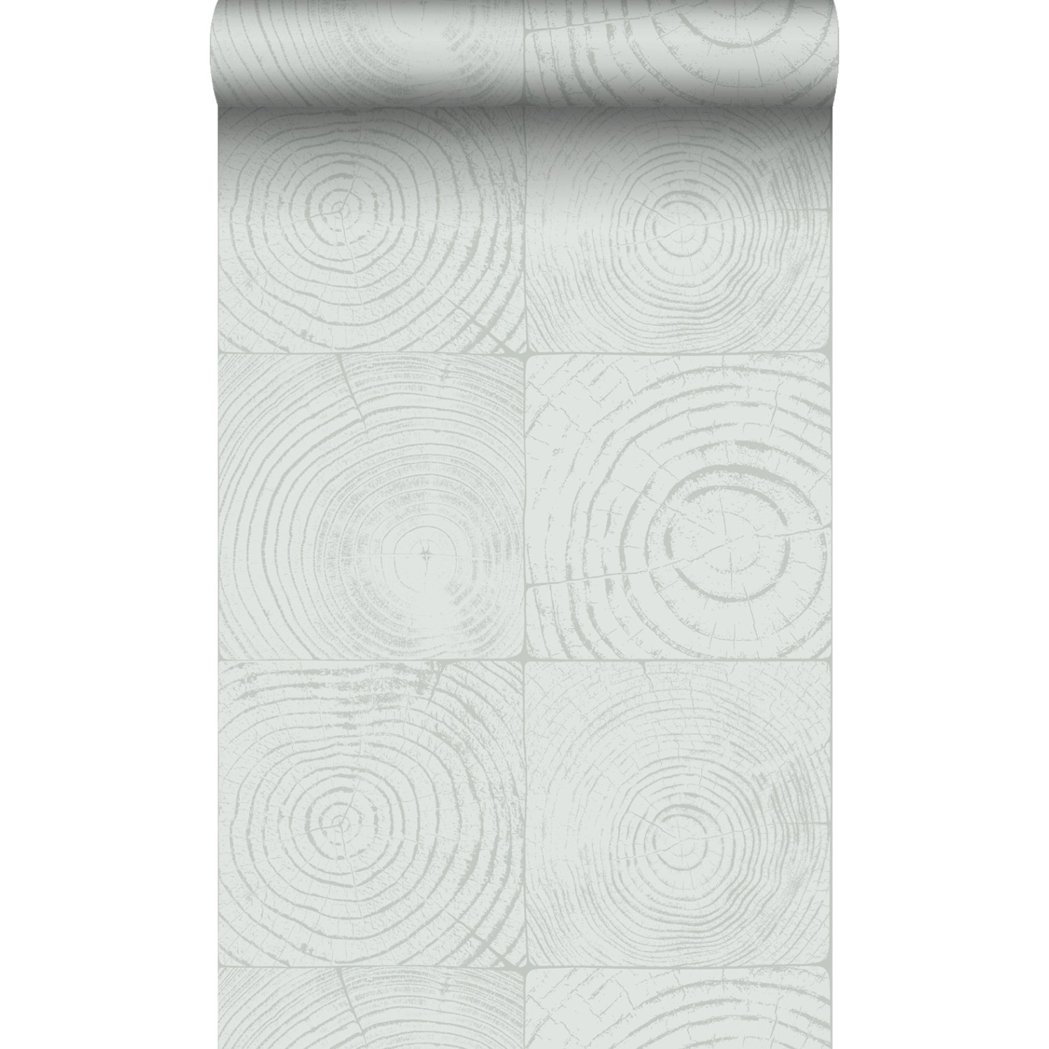 Origin Luxury Wallcoverings Tapete Querschnitte Von Baumstämmen Mintgrün 53 günstig online kaufen