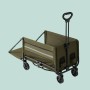 Relaxdays Bollerwagen Stahl Grün Faltbar mit Heckklappe 97 x 50 x 76 cm 6,5 kg_5