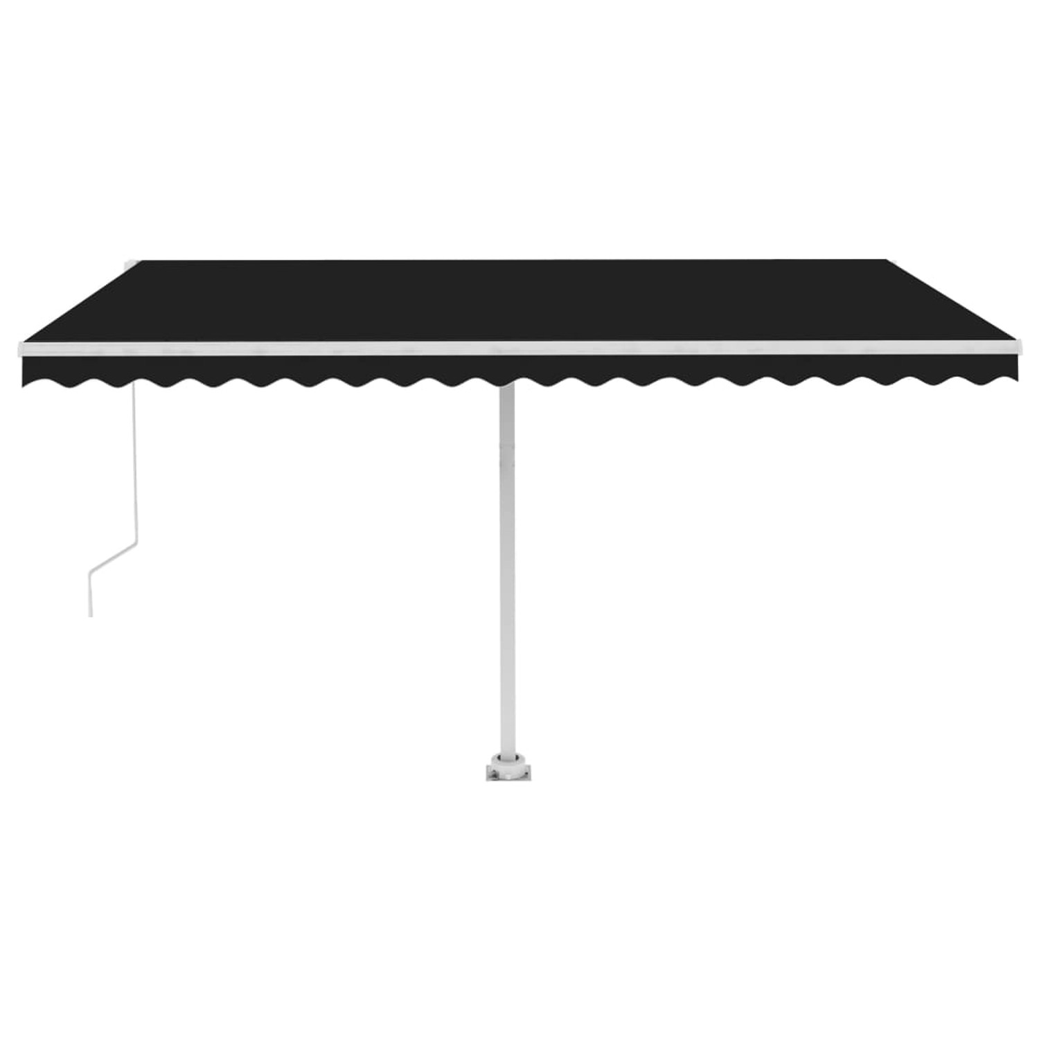 furnicato Standmarkise Manuell Einziehbar 450x300 cm Anthrazit günstig online kaufen