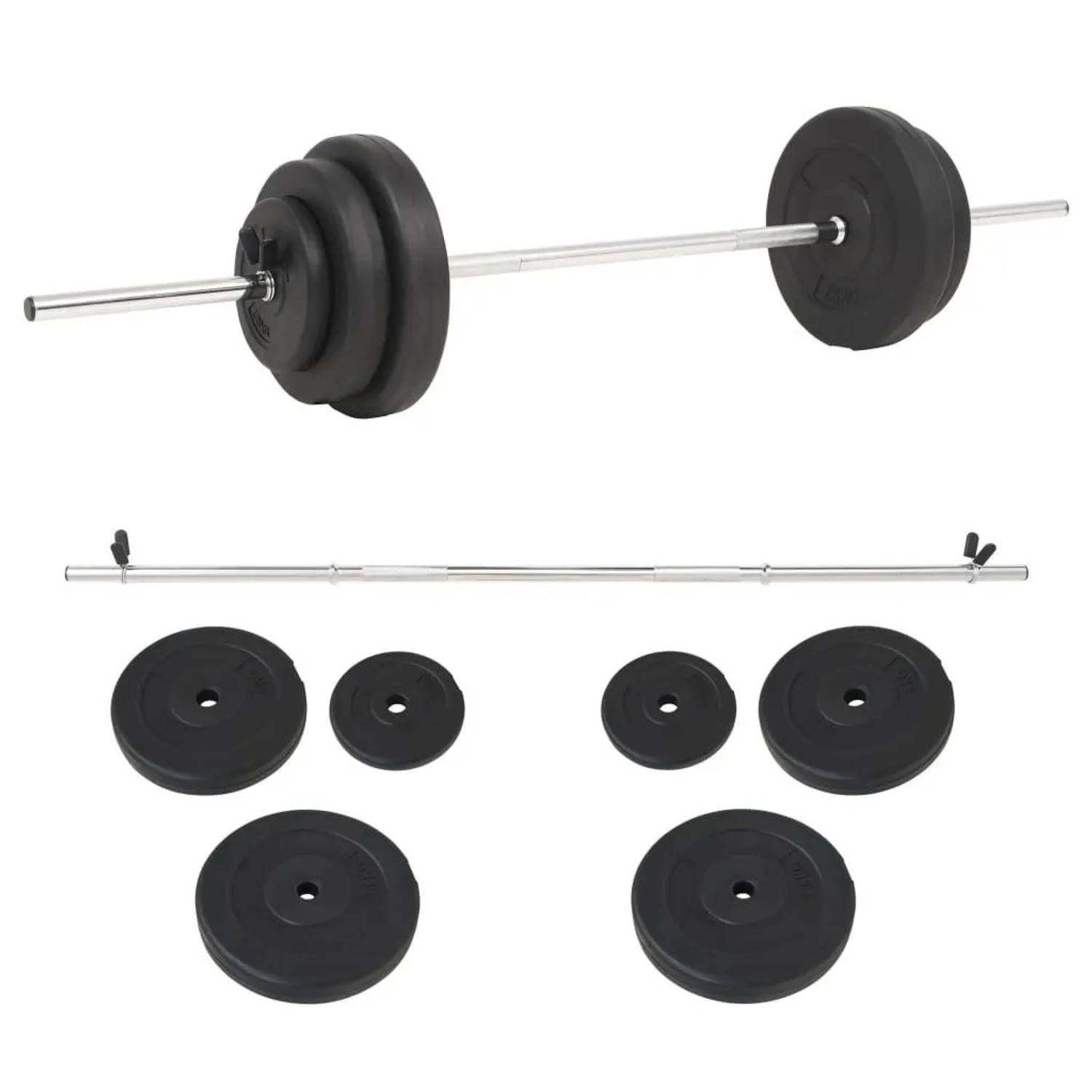 vidaXL Langhantel-Set 30 kg 91398
