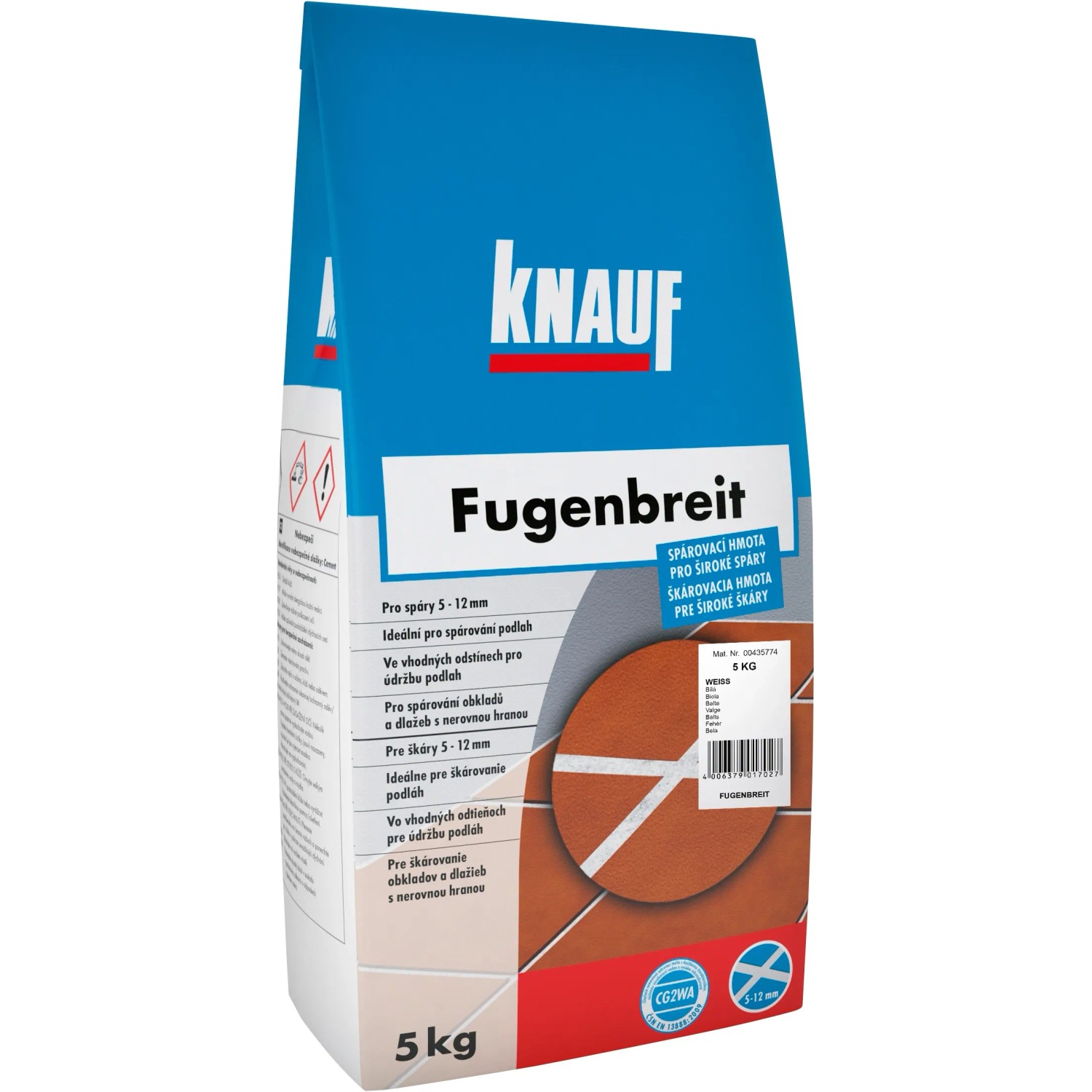 Knauf Fugenmasse Fugenbreit Weiß 5 kg