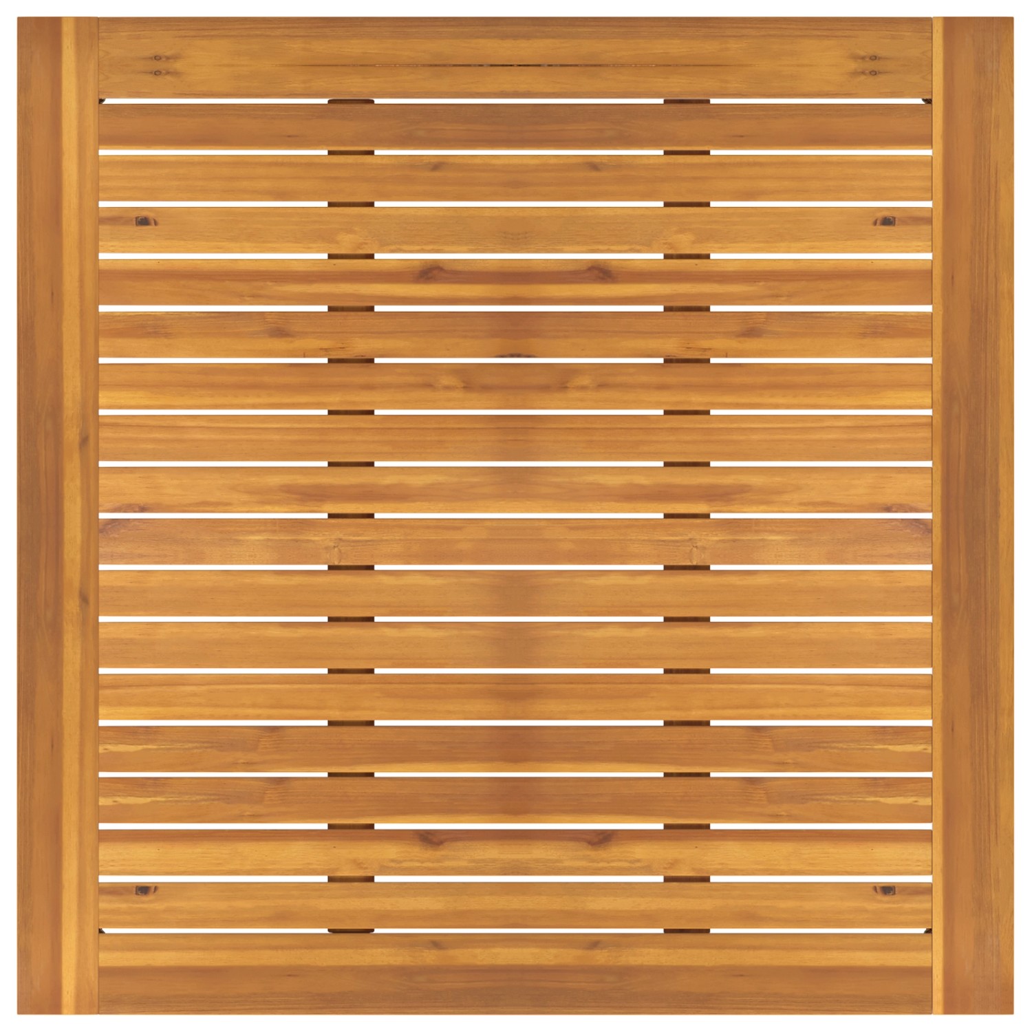 Quadratischer Gartentisch aus Akazienholz, Teil der 5-tlg. Essgruppe von vidaXL.