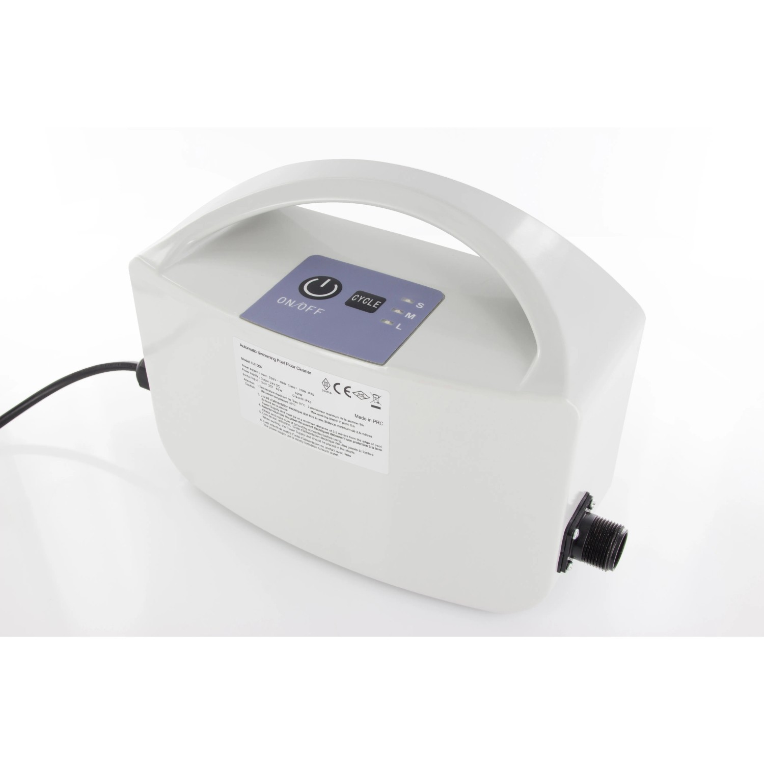 Steinbach Speedcleaner Poolrunner: Automatischer Poolsauger mit Tragegriff und Bedienelementen.