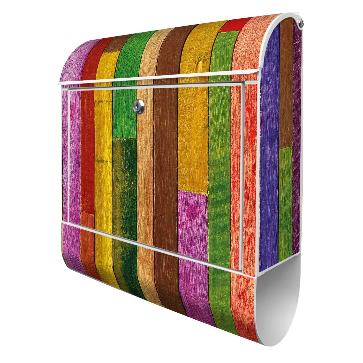 Banjado Design Briefkasten Weiß Pulverbeschichtet 39x47x14cm 2 Schlüssel Mi günstig online kaufen