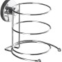 Wenko Haartrocknerhalter Vacuum-Loc Chrom, zur Wandmontage ohne Bohren mit drei Halteringen.
