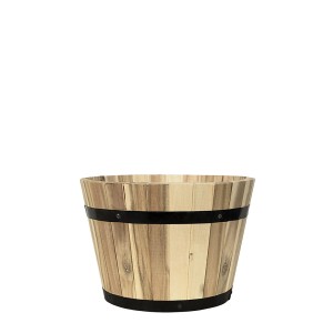 Pflanzwerk® Pflanzkübel Cup aus Akazienholz, Ø 37 cm, Höhe 26 cm.