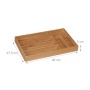 Besteckkasten aus hellem Bambus mit 6 Fächern für Schubladen. Maße: 5x27,5x46 cm. Ideal zur Küchenorganisation.