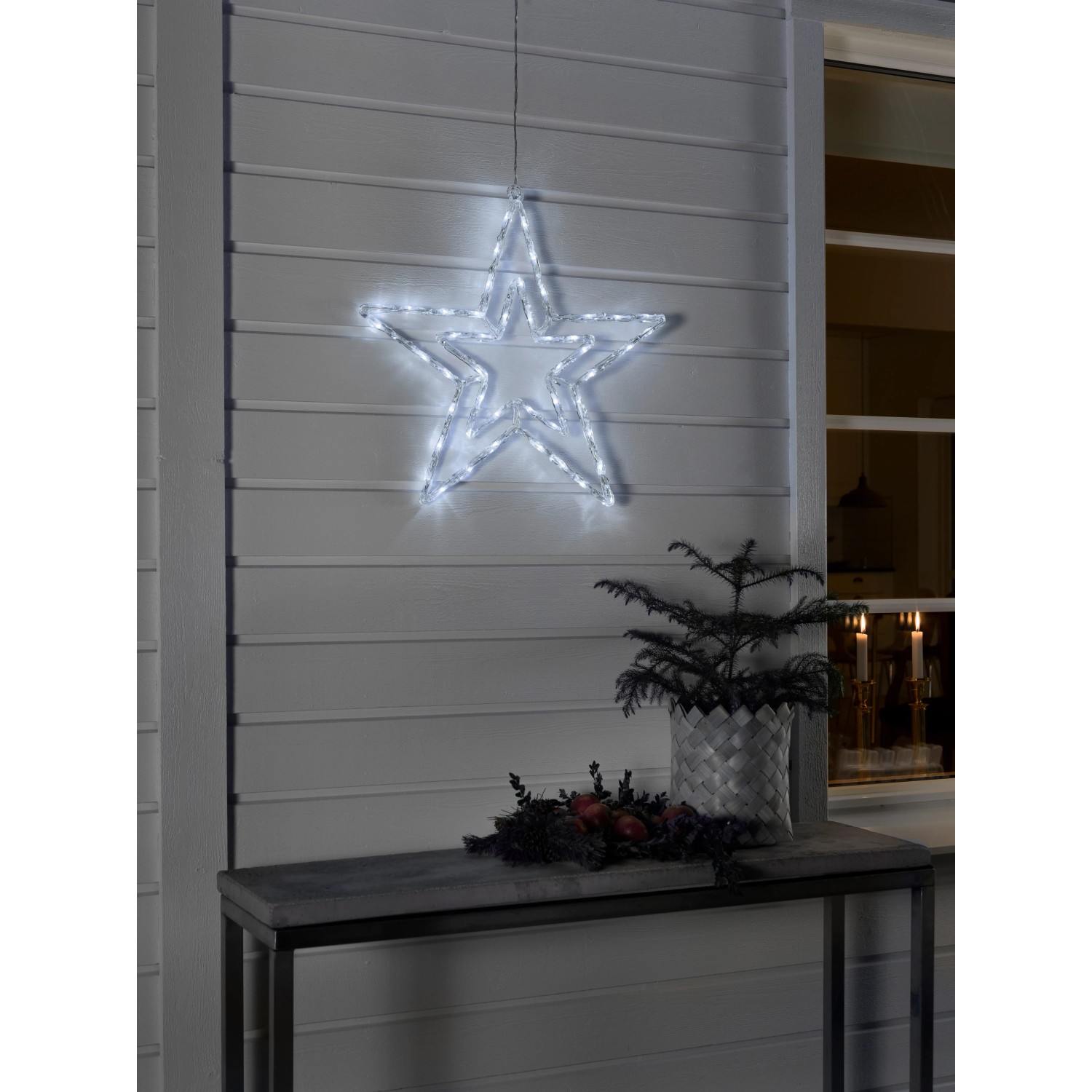 Konstsmide Weihnachtsstern LED außen Acryl 58 cm kaltweiß kaufen bei OBI