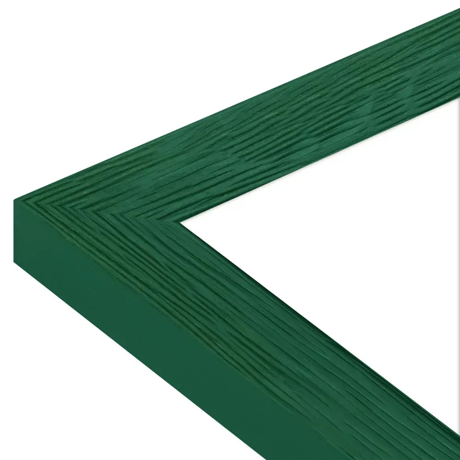Detailansicht: Dunkelgrüner WANDStyle Bilderrahmen aus Holz, 29,7x42 cm, moderner Stil.