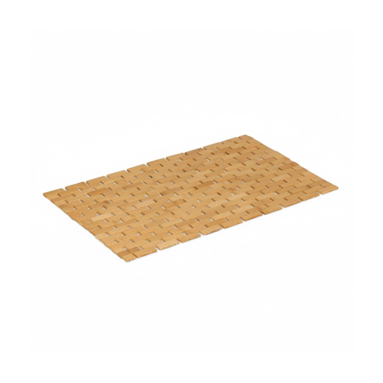 Relaxdays Badematte Bambus Natur Faltbar Rutschfest 70 cm x 42 cm 1,1 kg