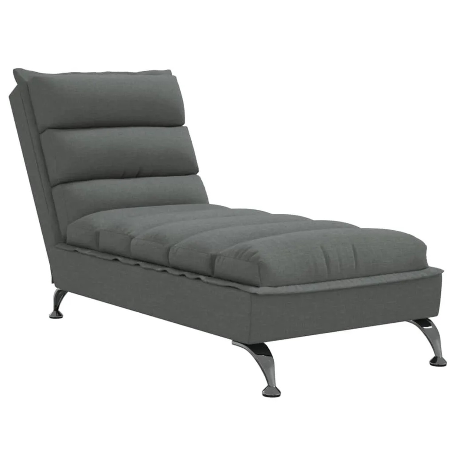 vidaXL Chaiselongue mit Kissen Dunkelgrau Stoff 379469