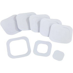 Wenko Anti-Rutsch-Sticker, 6er-Set, eckig, für Badewanne und Dusche.