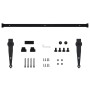 vidaXL Mini Schiebetürbeschlag Set 152cm aus Carbonstahl für Schranktüren.