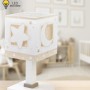 Beige Dalber Nachttischlampe mit LED Nachtlicht, Luna und Sterne Design für Kinderzimmer.