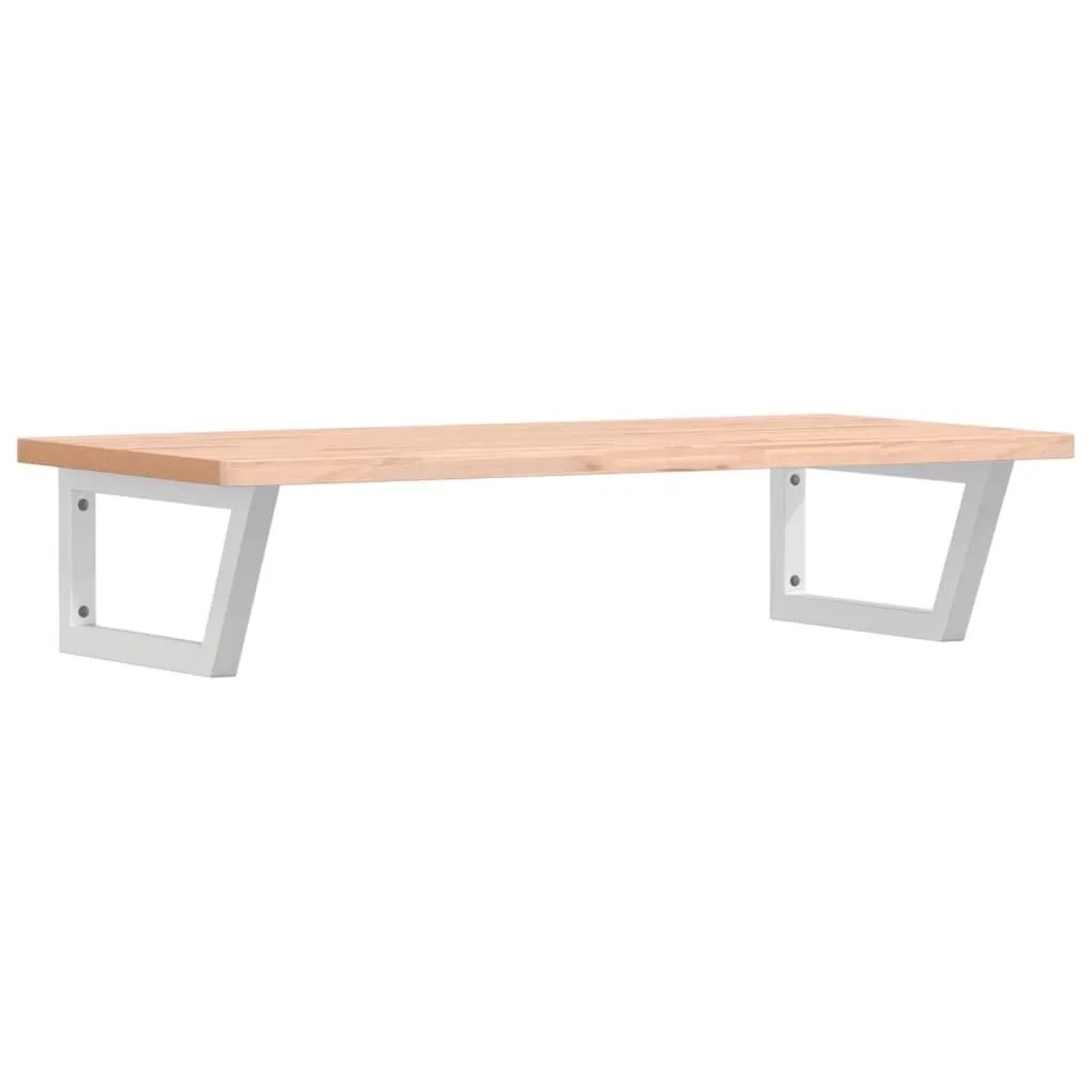 vidaXL Waschbeckenregal Wandmontage Stahl und Massivholz Buche 3302434
