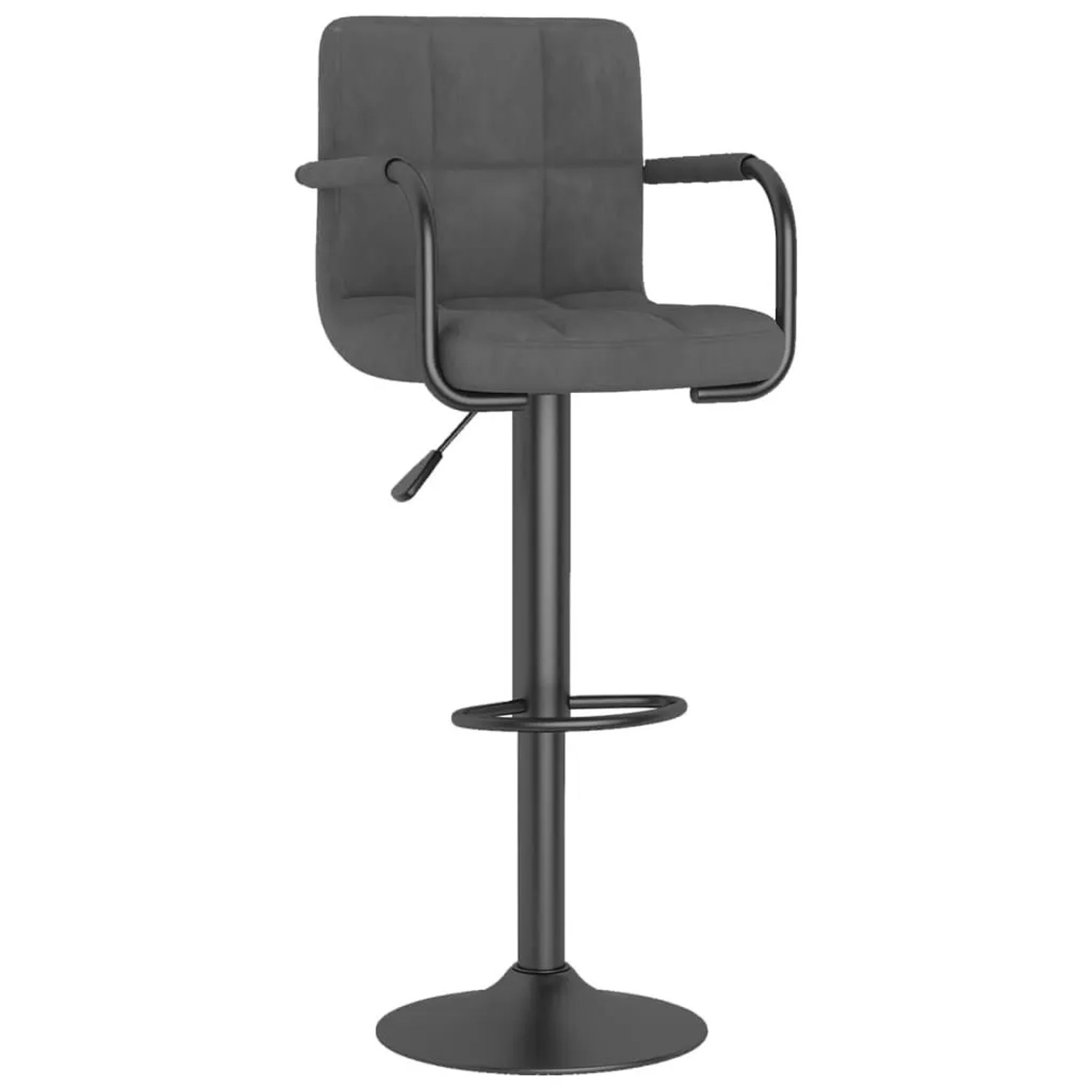 vidaXL Barhocker Dunkelgrau Samt 334649