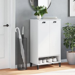 vidaXL Schuhschrank VIKEN Weiß Holzwerkstoff 374923