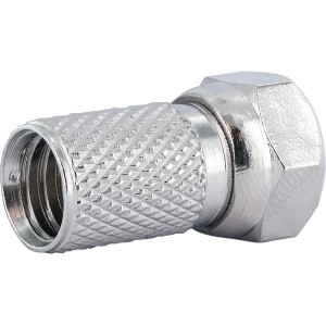 Schwaiger F-Stecker, 4 Stück, Ø 8mm, zur Installation an Koaxialkabeln.