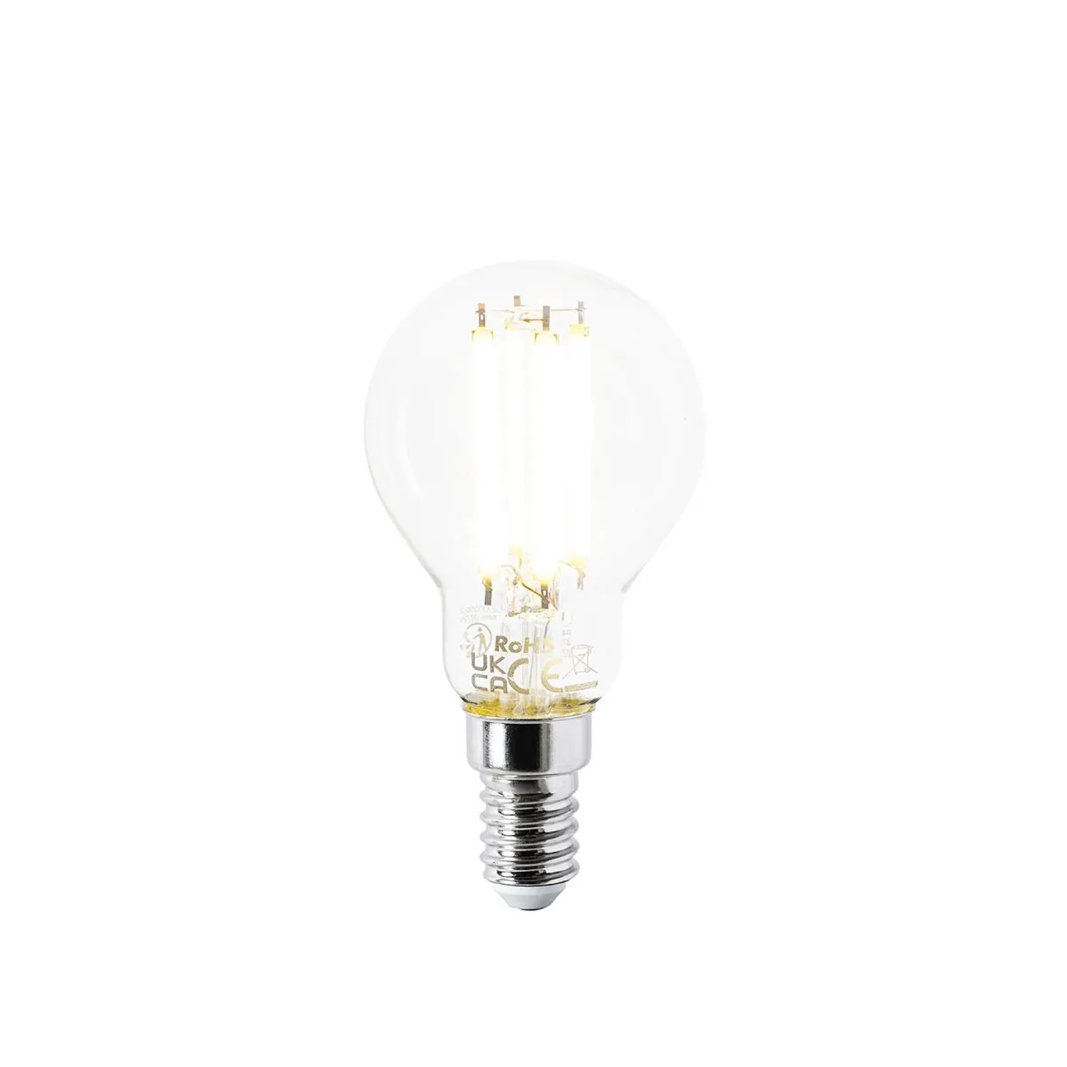 LUEDD E14 LED Lampe P45 Klar 2,2W 470,m 2700K