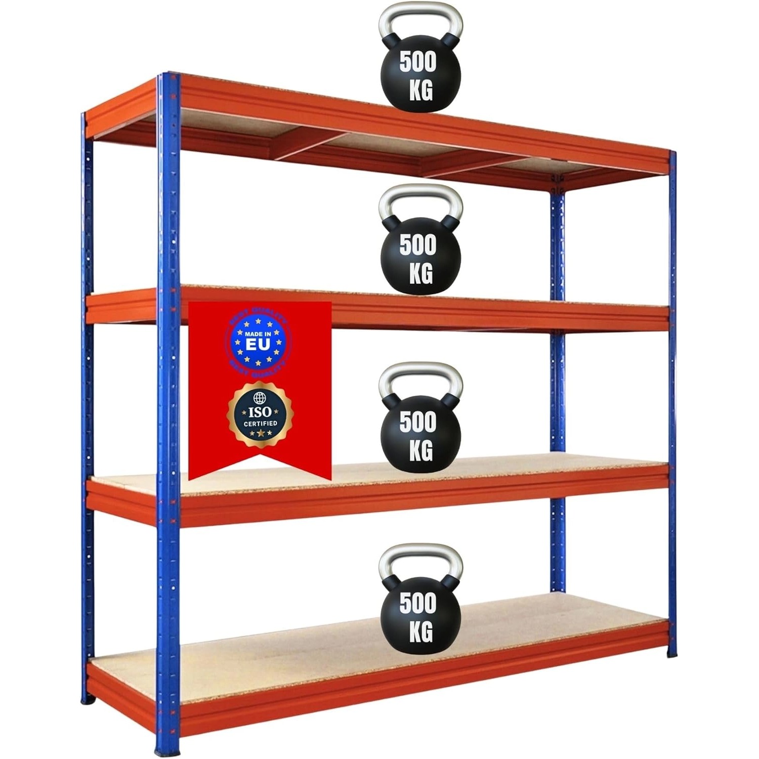 PROREGAL Schwerlastregal Dino HxBxT 180x200x60cm 4 Spanplatten-Ebenen 16mm günstig online kaufen