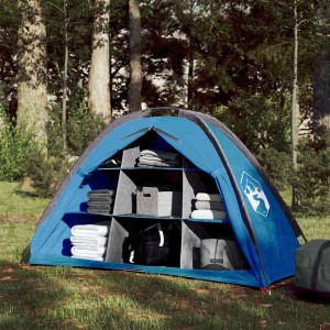 vidaXL Camping-Organizer-Zelt 9 Fächer Blau Wasserdicht 94375