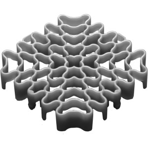 Florco Expansionsteil, weiss-alu, für 40x40 cm Klickfliesen zur Terrassengestaltung.