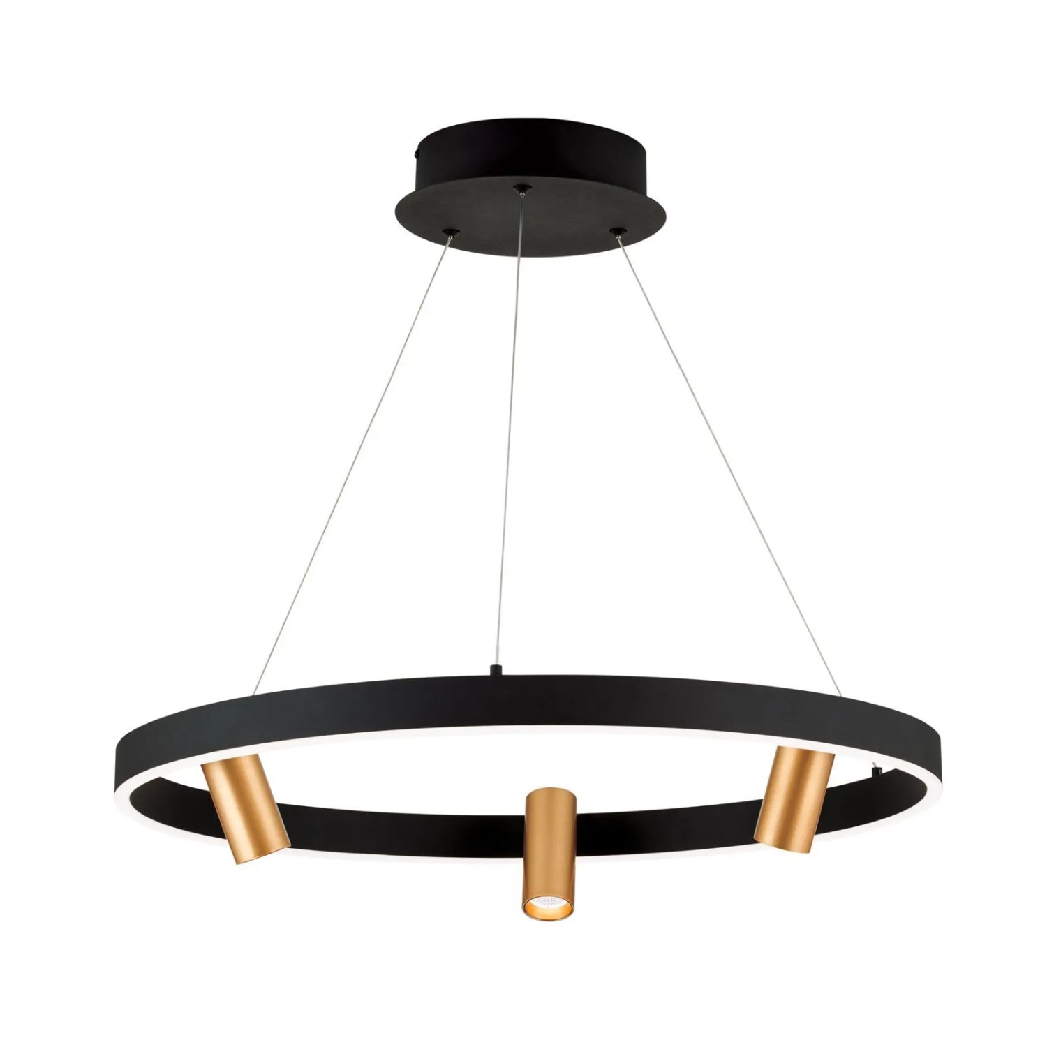 Orion Leuchten Pendelleuchte ⌀ 60 cm 3000lm 3000K Schwarz Gold