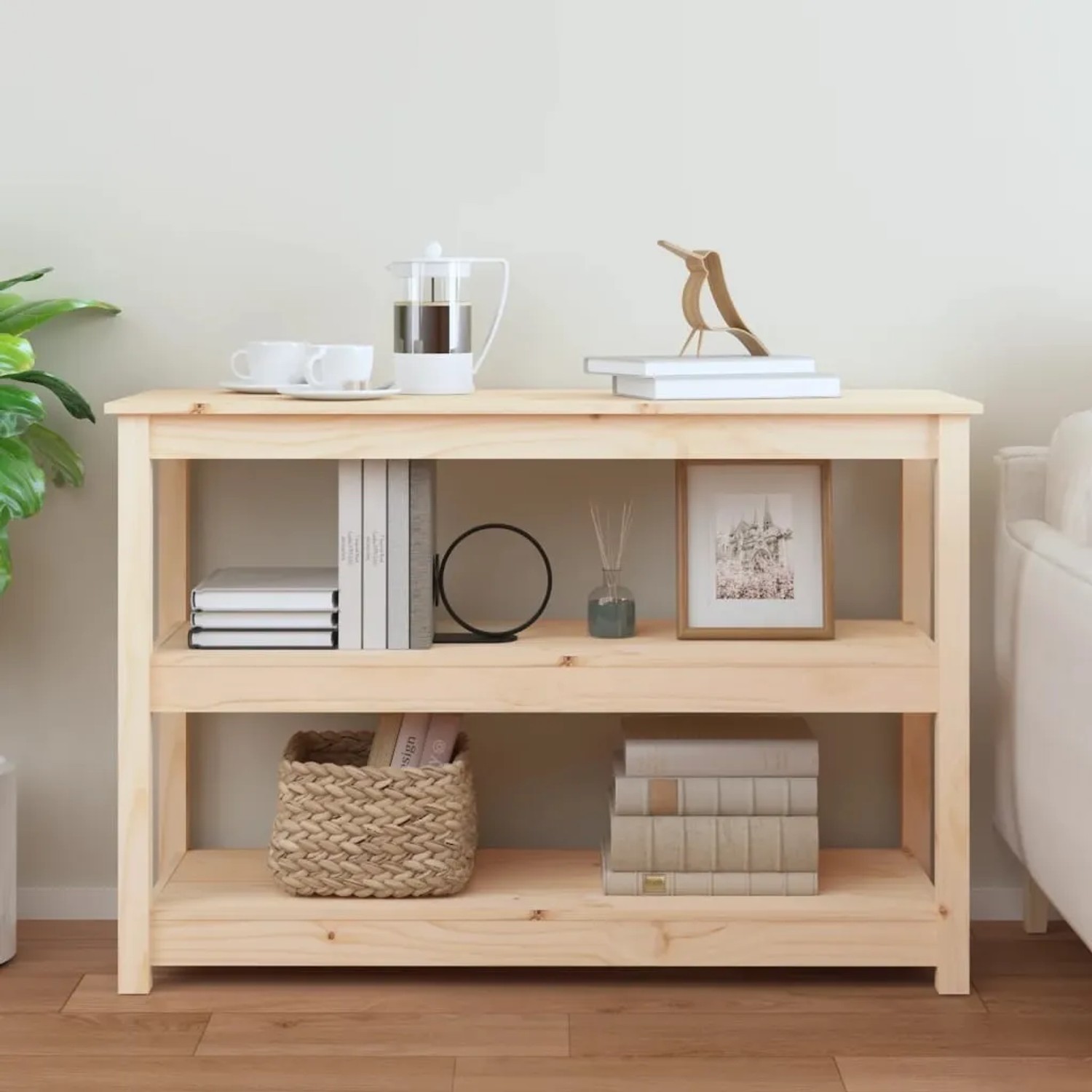 VidaXL Konsolentisch Aus Recyceltem Teak – Mit 3 Schubladen, 86,4x31x73,7 Cm