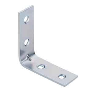 SOTECH 10 x Winkelverbinder 40 x 40 x 15 x 1,5 mm Stahl Verzinkt Lochung Gesenkt mit Sicke