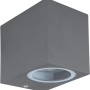 Eckige Globo Außenleuchte Veronika in Anthrazit, 6,8x8,1 cm, aus Aluminium Druckguss.