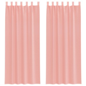 vidaXL Voile Vorhänge mit Schlaufen 2 Stk Rosa 140x260 cm 4102290