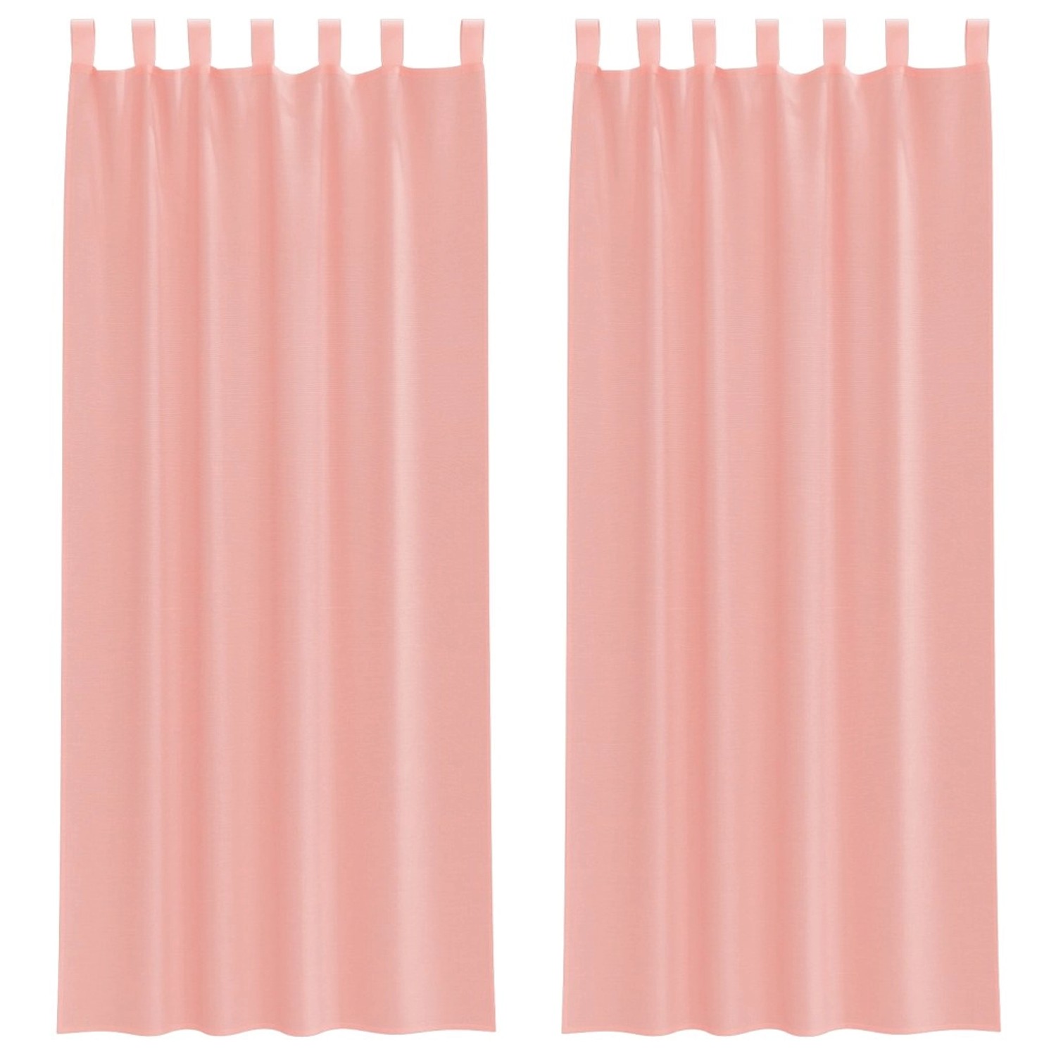 vidaXL Voile Vorhänge mit Schlaufen 2 Stk Rosa 140x260 cm 4102290 günstig online kaufen
