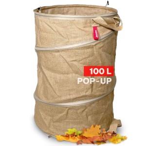 NOOR Gartensack POP-UP Jute - Gartenabfallsack - Natur 100 l