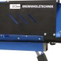Detailaufnahme des Güde Holzspalter GHS 370/4TE mit Sicherheitsabdeckung und Ablagetisch.