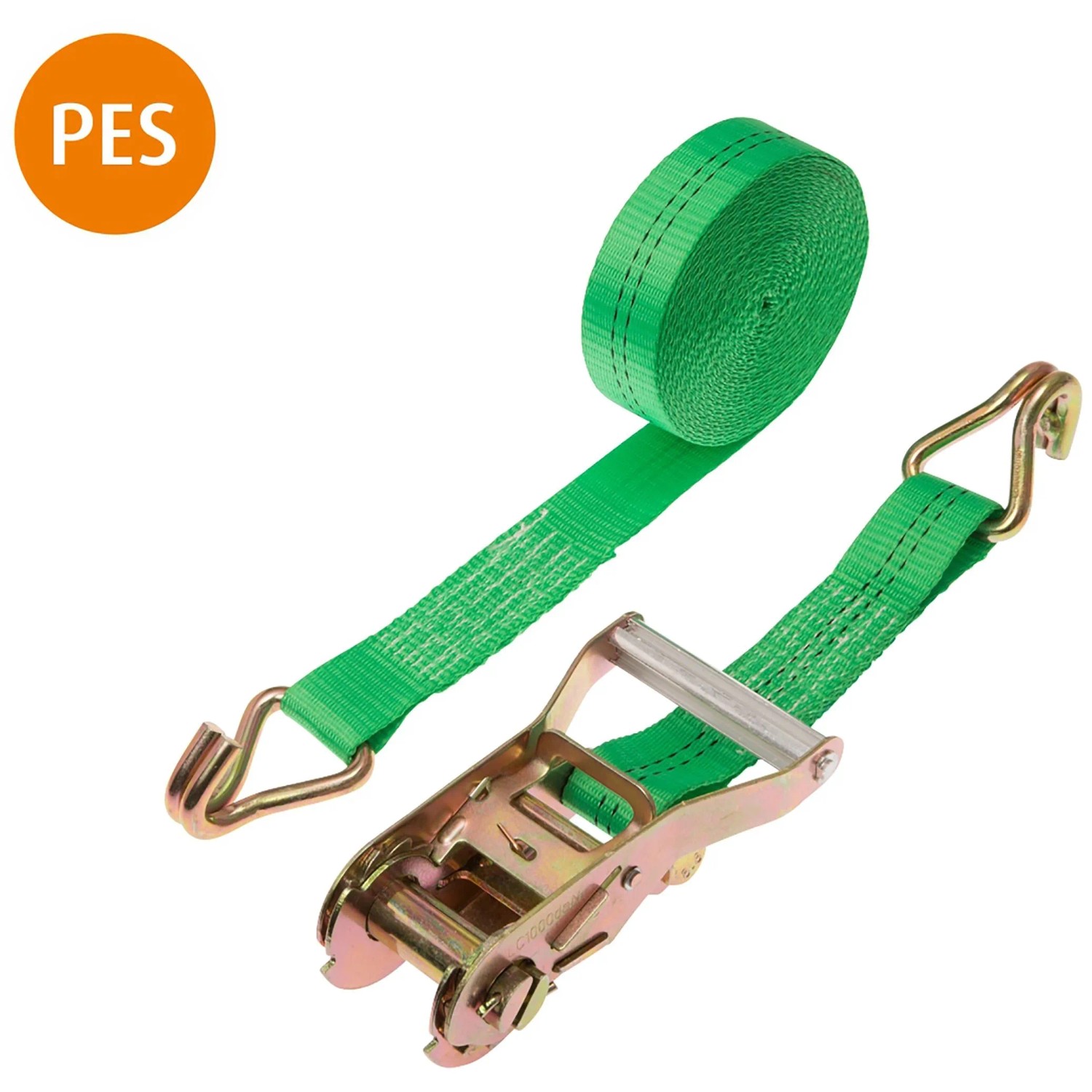 Conacord Spanngurt Pro PES Ratsche 2 Spitzhaken 35 mm Länge 8 m Grün 2-teilig